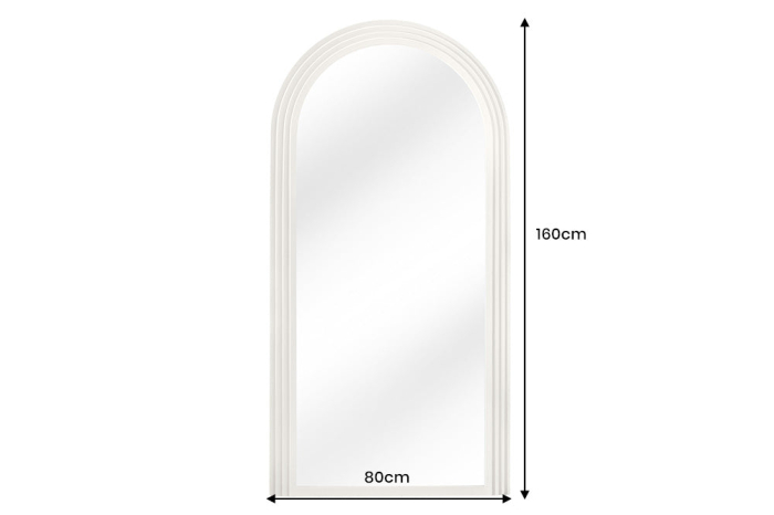 Oglindă de perete ART DECO 160 cm albă [8]