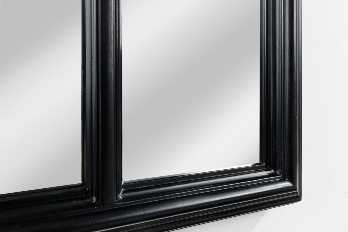 Oglindă de perete CASTILLO 140 cm din lemn de pin negru [7]