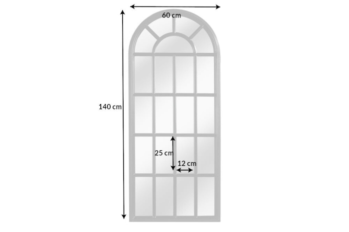 Oglindă de perete CASTILLO 140 cm din lemn de pin negru [8]