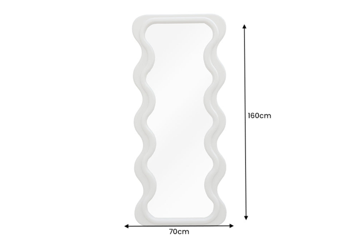 Oglindă de perete CURVY 160 cm gri-bej [10]