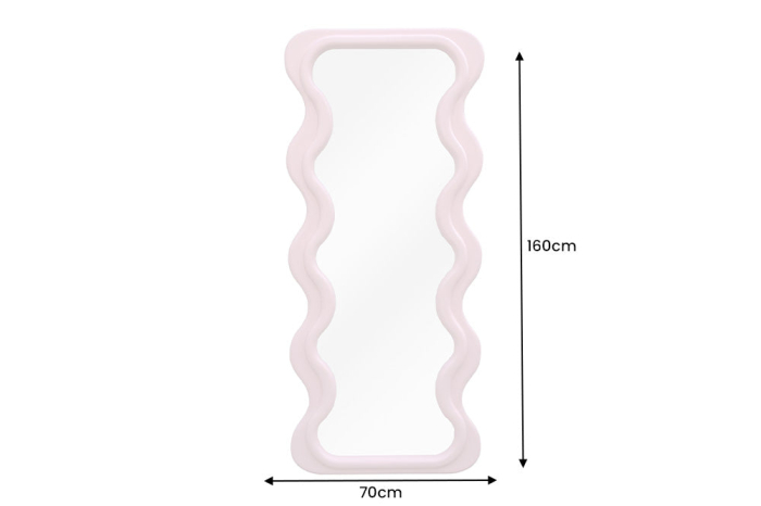 Oglindă de perete CURVY 160 cm roz [10]