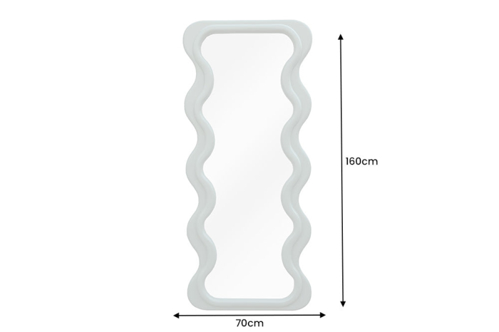 Oglindă de perete CURVY 160 cm verde salvie [10]