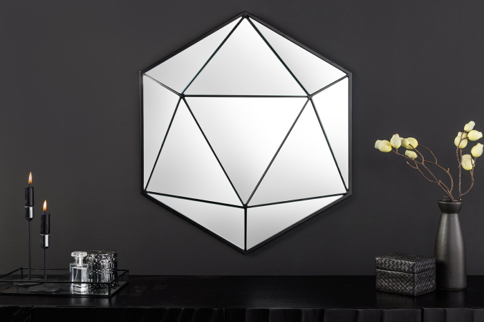 Oglindă de perete DIAMOND 60 cm negru [4]