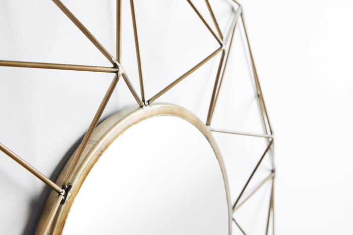 Oglindă de perete DIAMOND 80 cm, alamă [5]