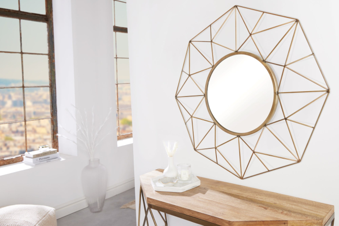 Oglindă de perete DIAMOND 90 cm, alamă [3]