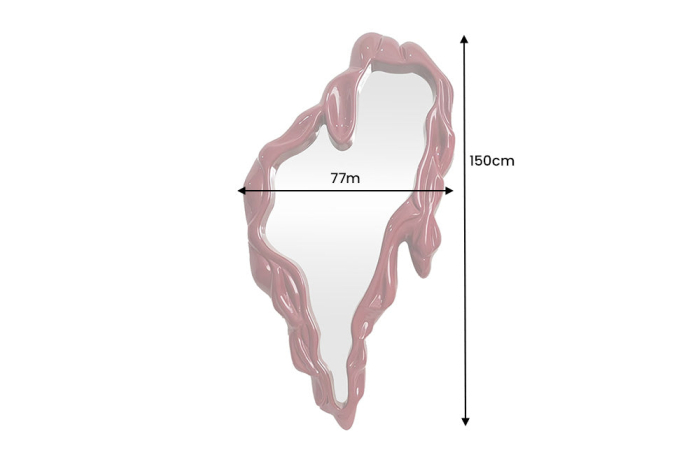 Oglindă de perete FLUIDUM 150 cm roșie [5]