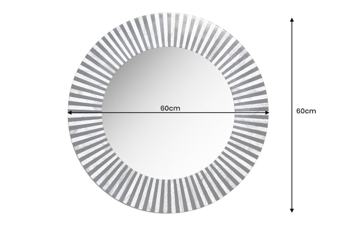 Oglindă de perete HARMONY NATURE 60 cm negru alb [7]