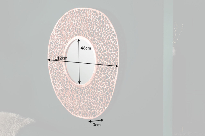 Oglindă de perete LEAF 110 cm cupru [9]