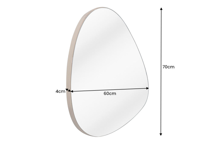 Oglindă de perete NOEMI 70 cm asimetrică stejar natural [8]