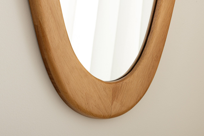 Oglindă de perete ORGANIC 120 cm din lemn masiv cu aspect de stejar [6]