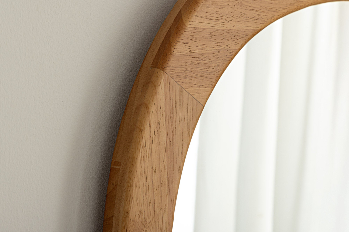 Oglindă de perete ORGANIC 120 cm din lemn masiv cu aspect de stejar [5]