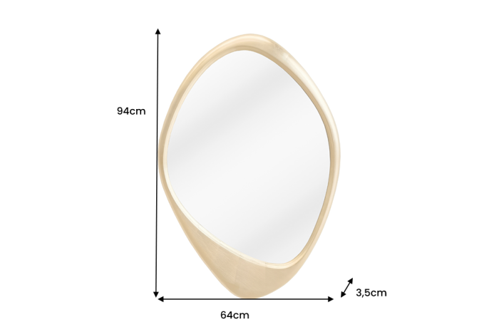 Oglindă de perete ORGANIC 90 cm auriu [7]