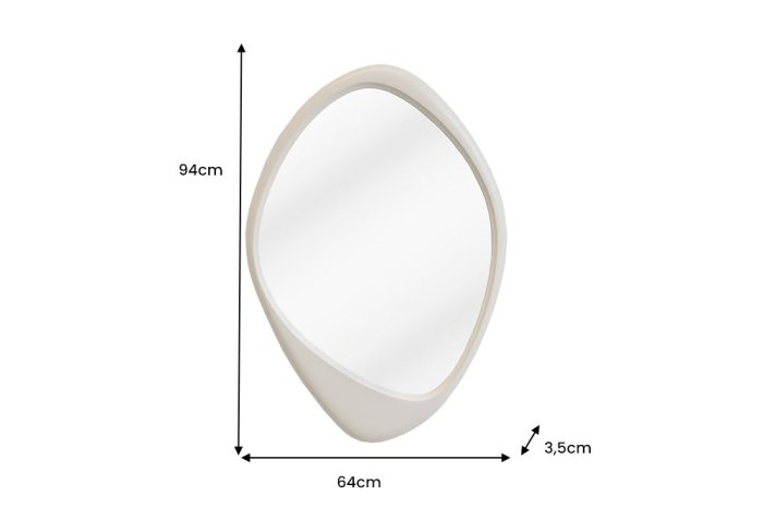 Oglindă de perete ORGANIC 90 cm gri-bej [7]