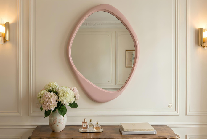 Oglindă de perete ORGANIC 90 cm roz [4]