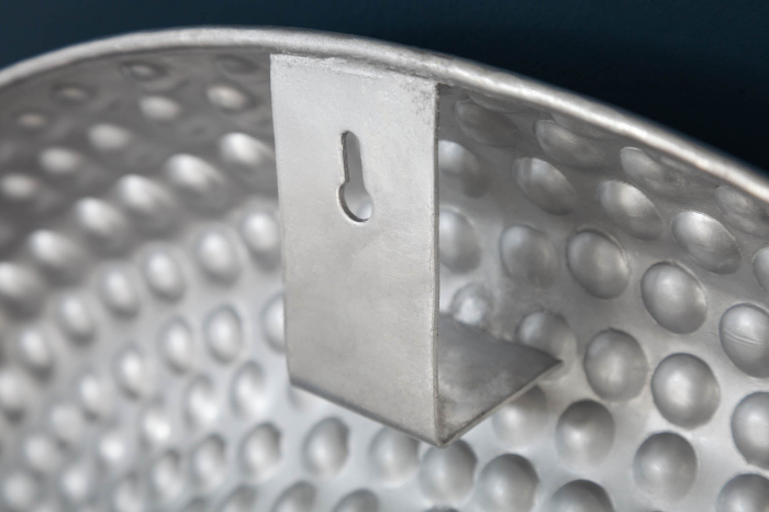 Oglindă de perete ORIENT 60 cm, efect de lovitură de ciocan, argintiu [7]