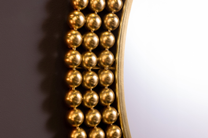 Oglindă de perete PEARLS 75 cm fier auriu [5]