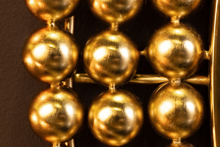 Oglindă de perete PEARLS 75 cm fier auriu [7]