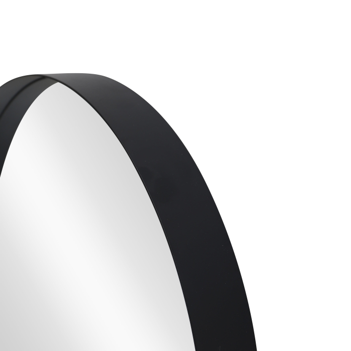 Oglindă de perete PORTRAIT 40 cm rotundă din aluminiu negru [4]