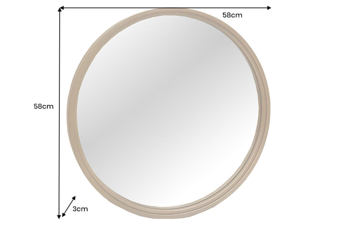 Oglindă de perete PORTRAIT 60 cm, din fier auriu, realizată manual [8]