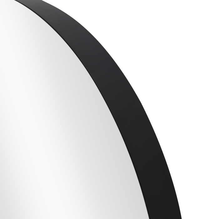 Oglindă de perete PORTRAIT 60 cm rotundă din aluminiu negru [6]