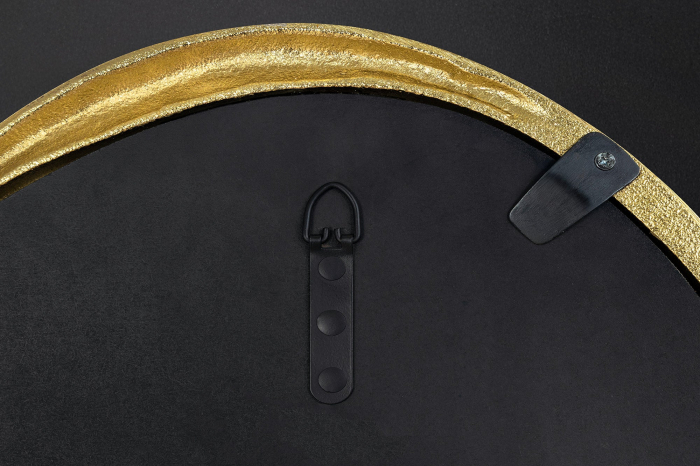 Oglindă de perete PORTRAIT 70 cm ovală din metal auriu, realizată manual [7]