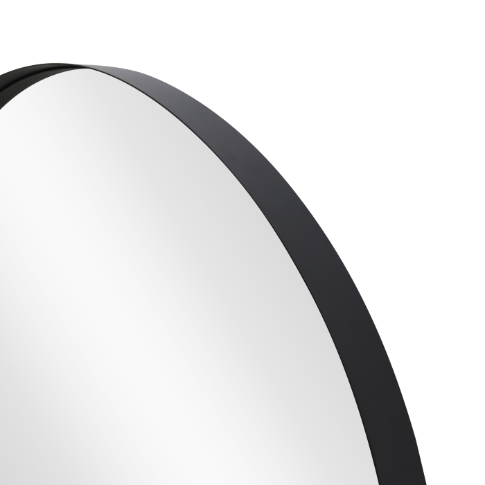 Oglindă de perete PORTRAIT 75 cm rotundă din aluminiu negru [5]