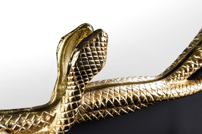 Oglindă de perete SNAKE L 50 cm aurie cu element decorativ în formă de șarpe [8]