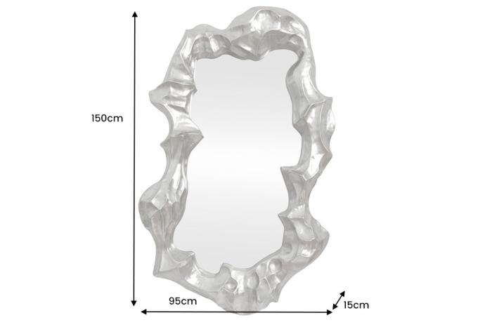 Oglindă de perete VENETIA 150 cm argintiu [5]