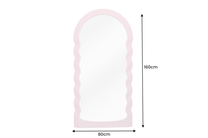 Oglindă de perete WAVE 160 cm roz [9]