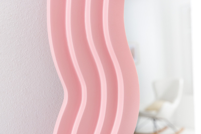 Oglindă de perete WAVE 160 cm roz [6]