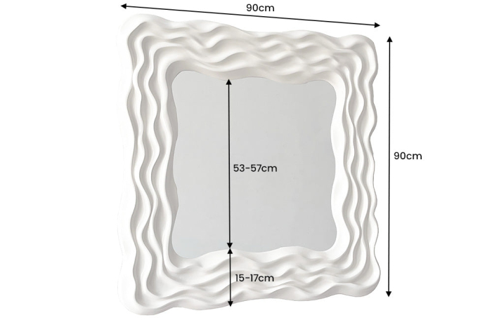 Oglindă de perete WAVE 90 cm gri-bej [8]