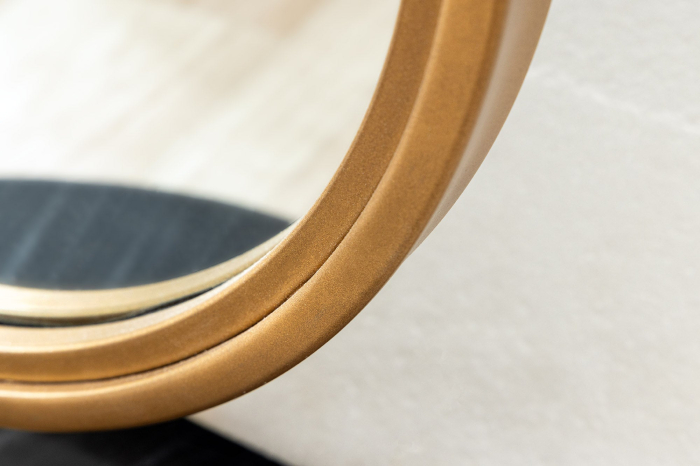 Oglindă în picioare PORTRAIT 175 cm ovală aurie cu bază din marmură neagră [6]