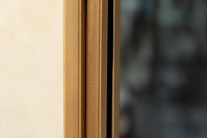 Oglindă în picioare PORTRAIT 175 cm ovală aurie cu bază din marmură neagră [7]