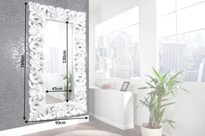 Oglindă VENICE BAROCK 180 cm argint antic [9]