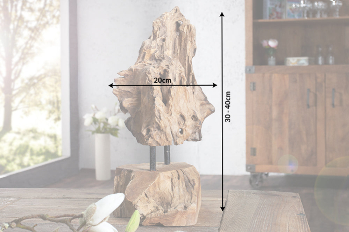 Ornament FLAME 30-40 cm din lemn de tec [11]