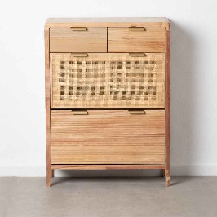 Pantofar Honey din lemn de paulownia și ratan 80 X 40 X 82 CM [3]
