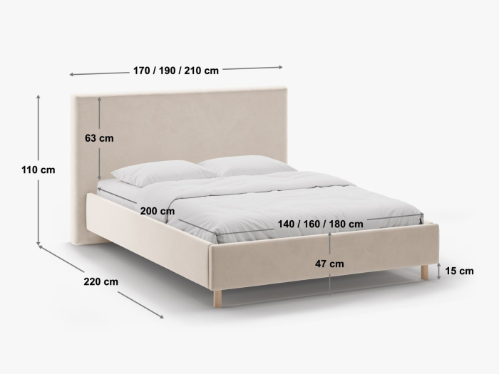 Pat Eloise cu tapițerie din catifea [6]