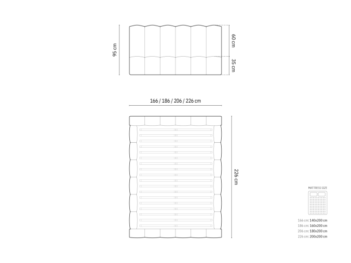 Pat Lupine cu tapițerie din catifea [6]