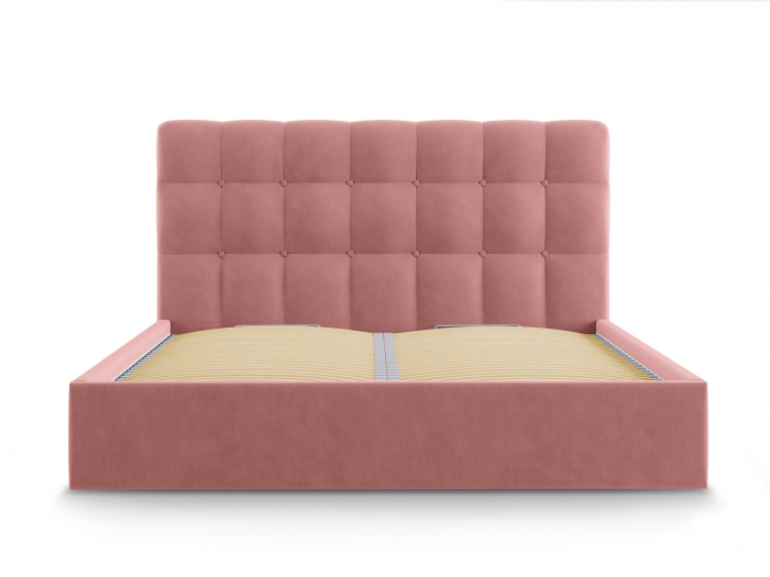 Pat Phaedra Pink cu tapițerie din catifea 140x200 [2]