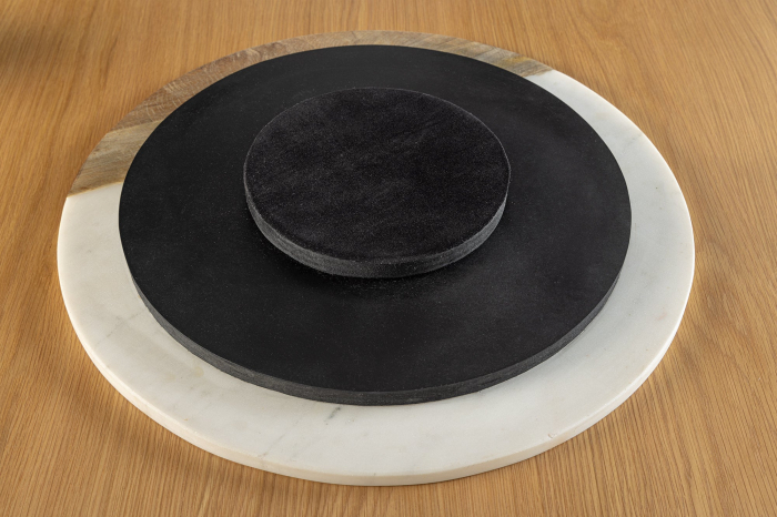 Placă rotativă SERVANT 50 cm marmură albă lemn de mango [7]