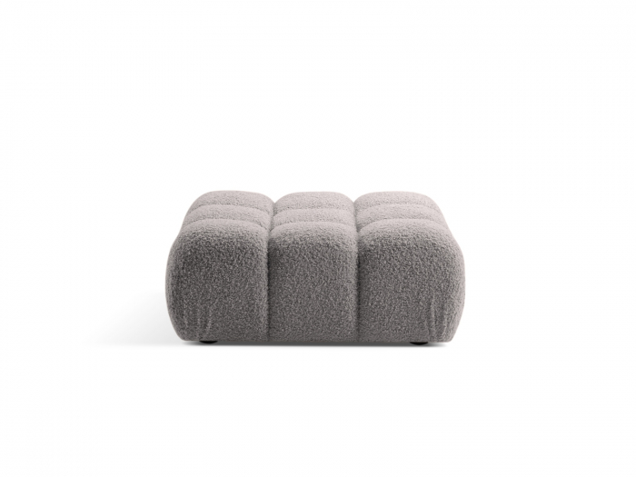 Puf Bellis cu tapiterie boucle, gri deschis [1]