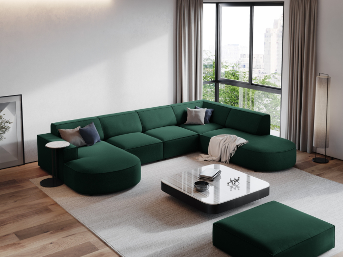 Puf Jodie cu tapițerie din țesătură structurală [4]