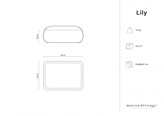 Puf Lily cu tapiterie din piele naturala [5]