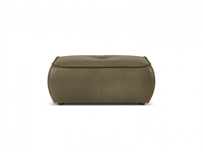 Puf Lily cu tapiterie din piele naturala [2]