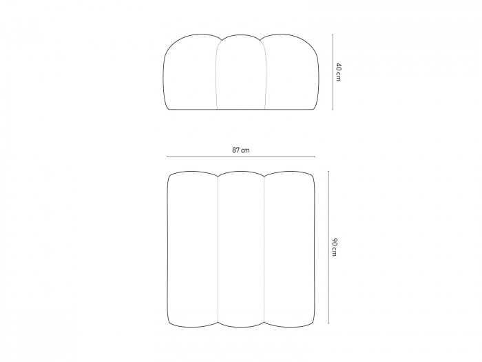 Puf Lupine cu tapiterie din catifea, verde inchis [5]