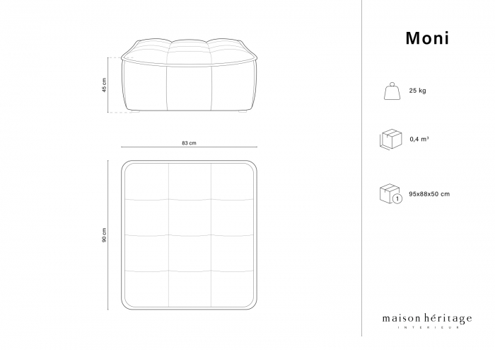 Puf Moni si tapiterie din piele naturala [5]