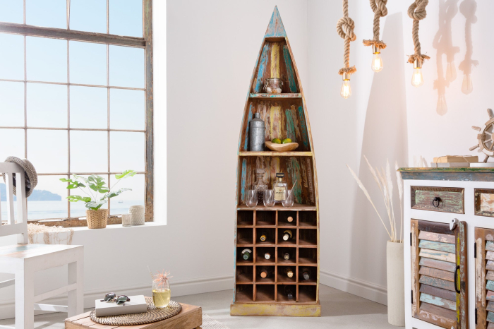 Raft Borneo din lemn reciclat, 190 cm [3]