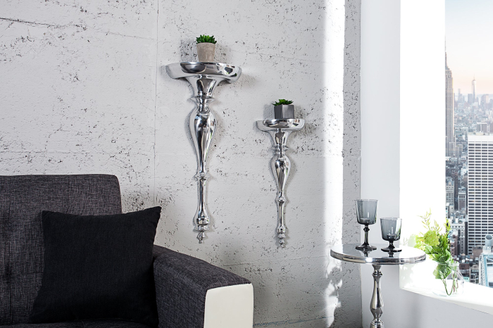 Raft de perete BAROCK SCALA 60 cm argintiu [4]