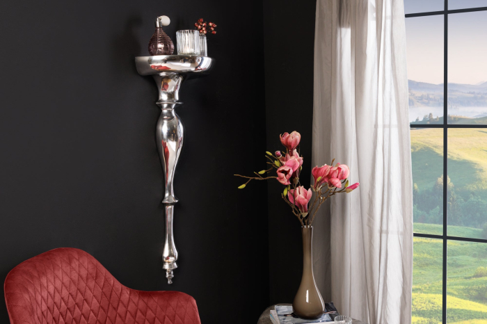 Raft de perete BAROCK SCALA 80 cm argintiu [4]