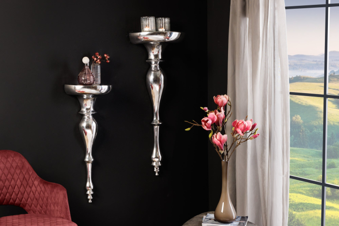 Raft de perete BAROCK SCALA 80 cm argintiu [5]